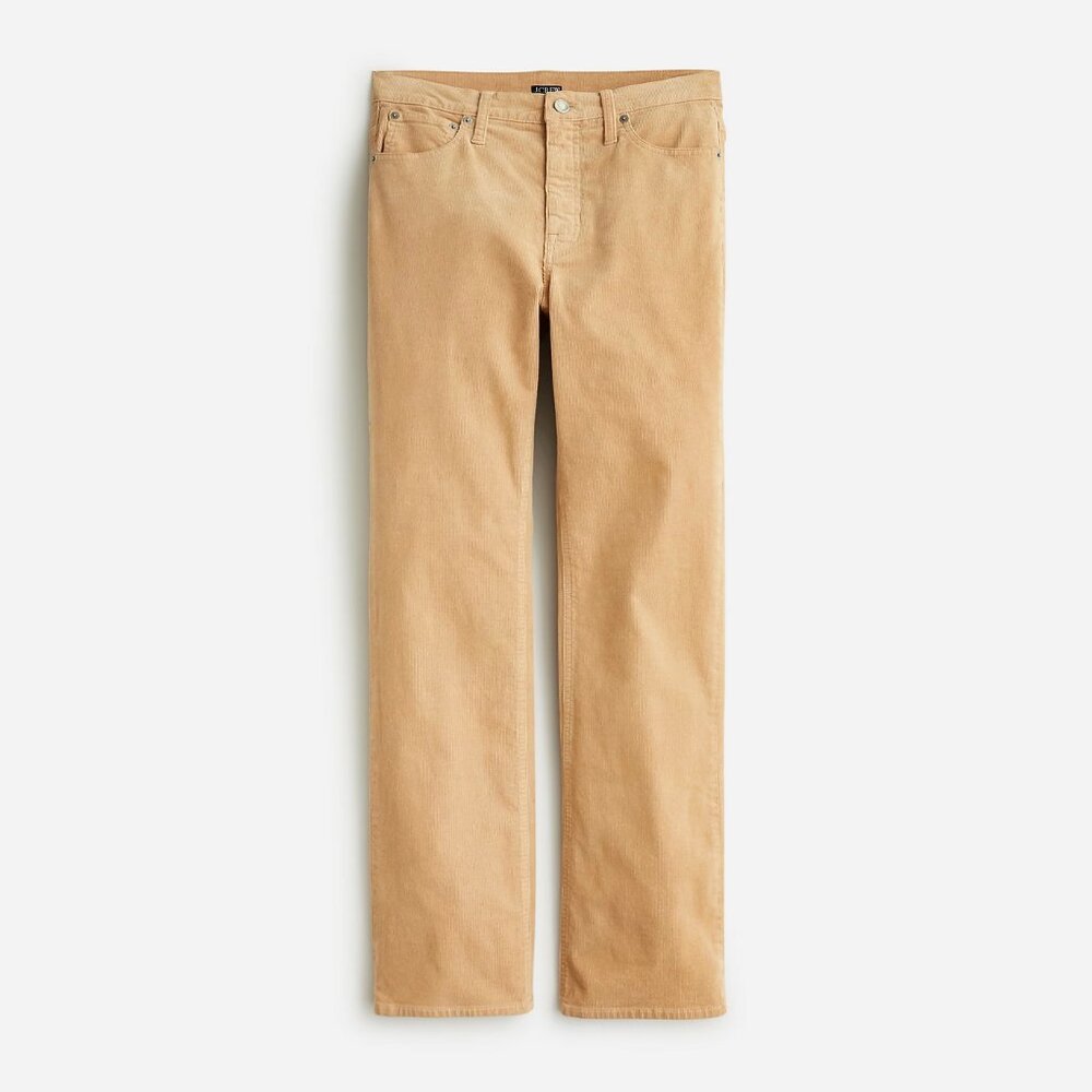 J Crew High Rise‎ Slim Bootcut Boot Cut Corduroy Pants Camel Tan Size 34 NWT
